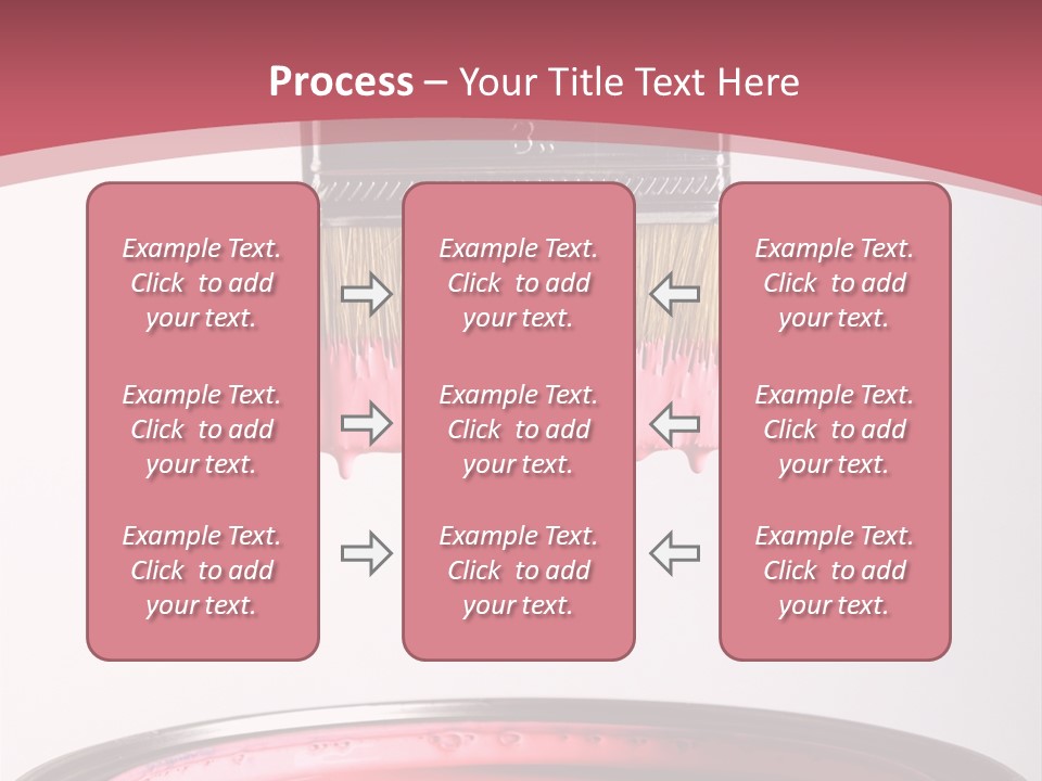 A Paintbrush With A Pink And Yellow Paint On It PowerPoint Template