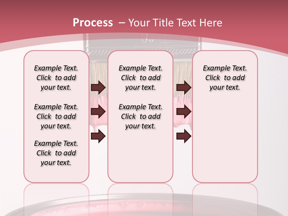 A Paintbrush With A Pink And Yellow Paint On It PowerPoint Template