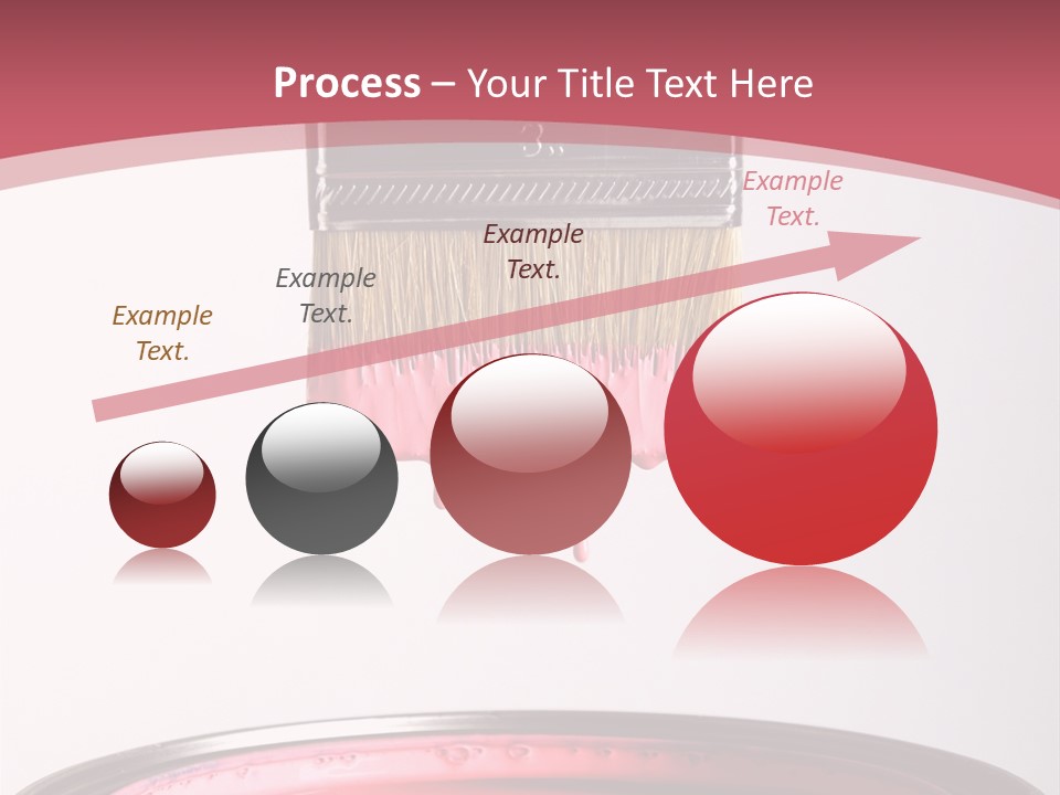 A Paintbrush With A Pink And Yellow Paint On It PowerPoint Template