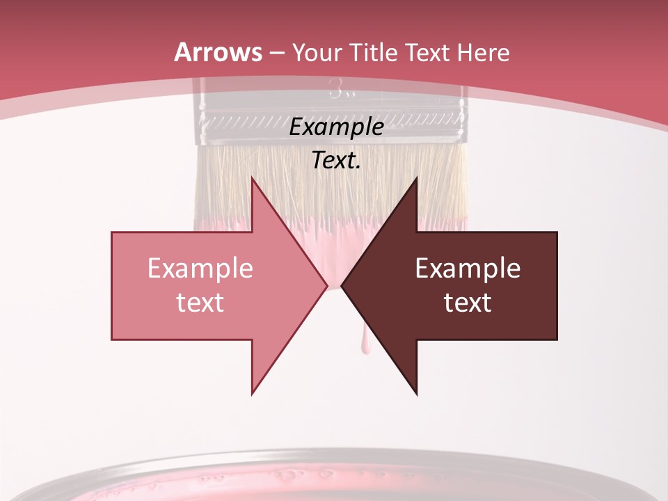 A Paintbrush With A Pink And Yellow Paint On It PowerPoint Template