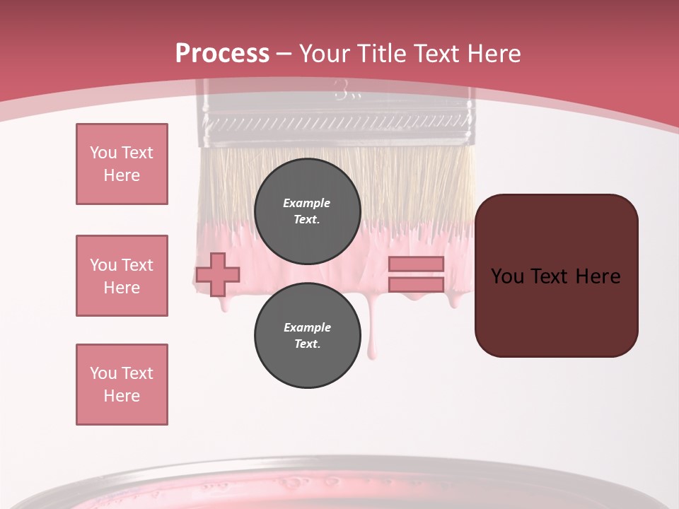 A Paintbrush With A Pink And Yellow Paint On It PowerPoint Template