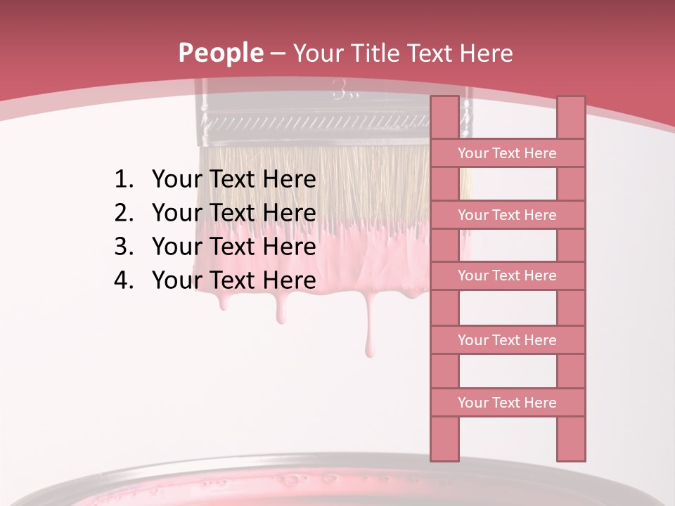 A Paintbrush With A Pink And Yellow Paint On It PowerPoint Template