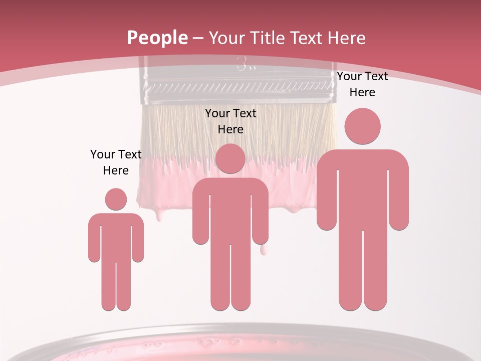 A Paintbrush With A Pink And Yellow Paint On It PowerPoint Template