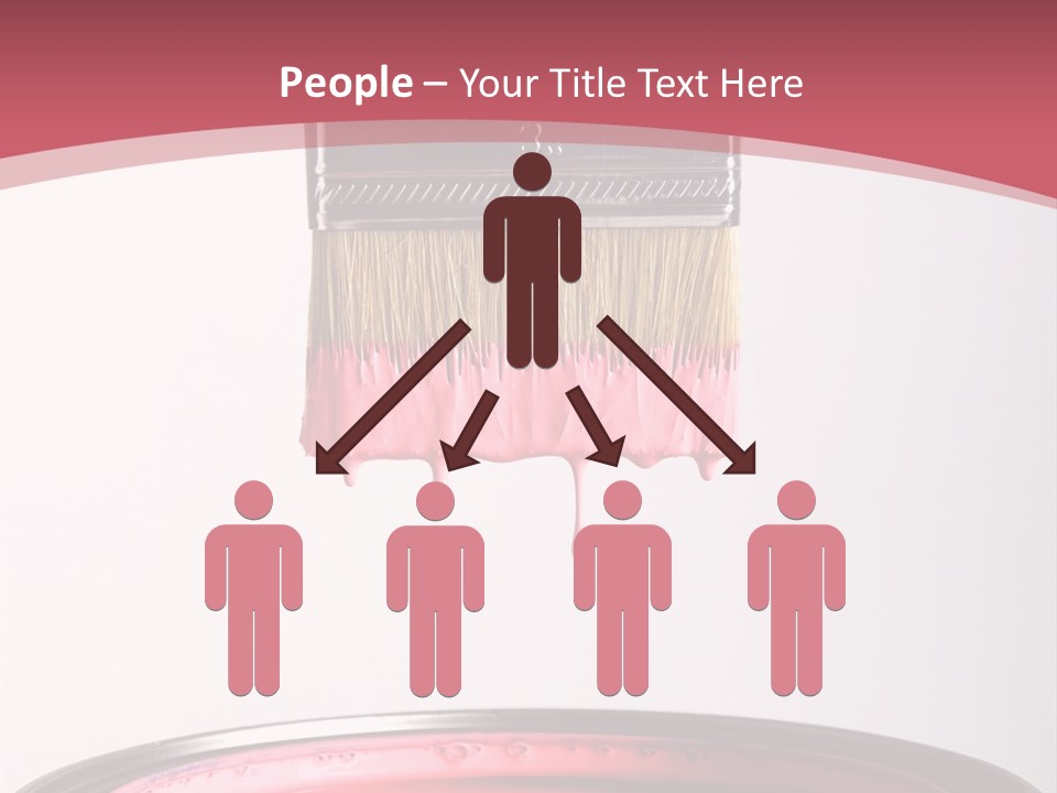 A Paintbrush With A Pink And Yellow Paint On It PowerPoint Template