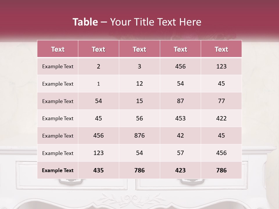 A Vase With Pink Flowers On A White Table PowerPoint Template