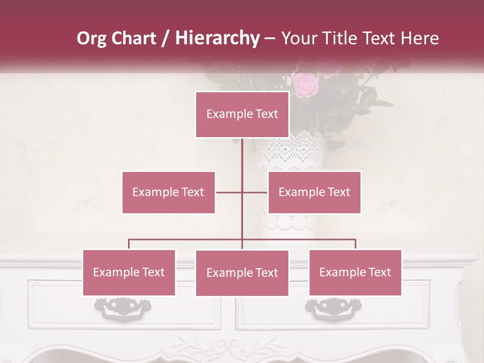 A Vase With Pink Flowers On A White Table PowerPoint Template