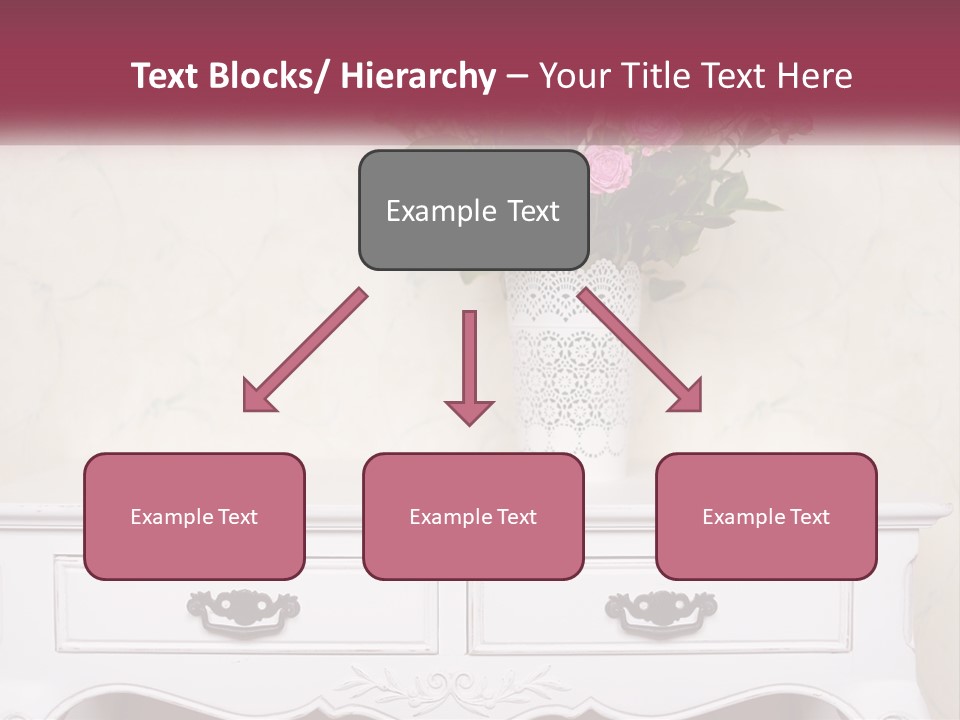A Vase With Pink Flowers On A White Table PowerPoint Template