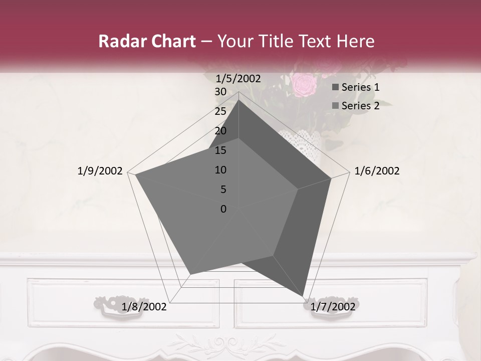 A Vase With Pink Flowers On A White Table PowerPoint Template