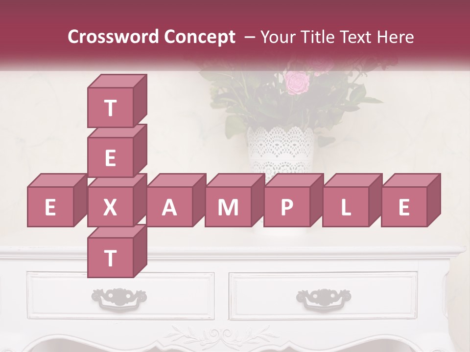 A Vase With Pink Flowers On A White Table PowerPoint Template