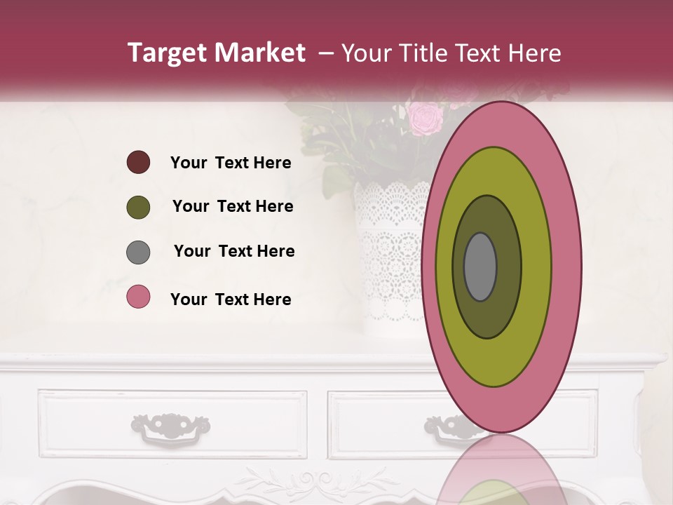 A Vase With Pink Flowers On A White Table PowerPoint Template