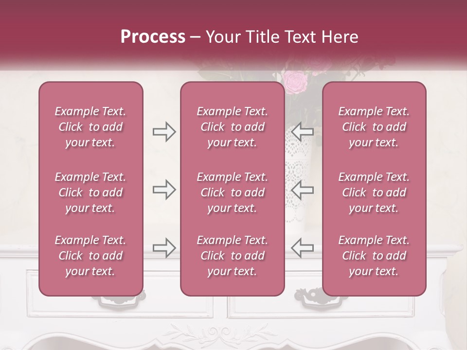 A Vase With Pink Flowers On A White Table PowerPoint Template