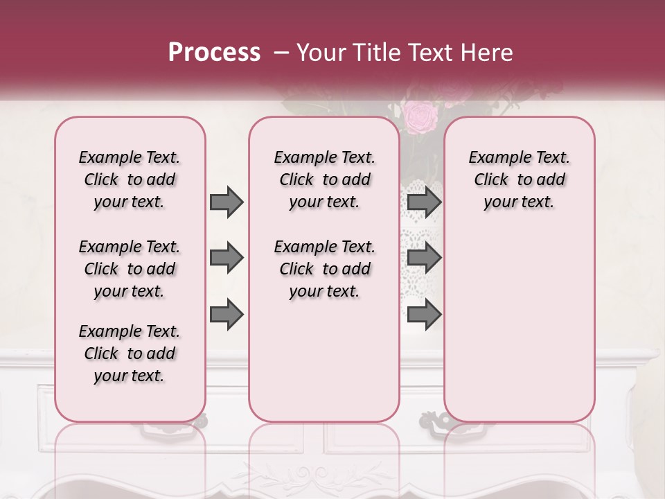 A Vase With Pink Flowers On A White Table PowerPoint Template