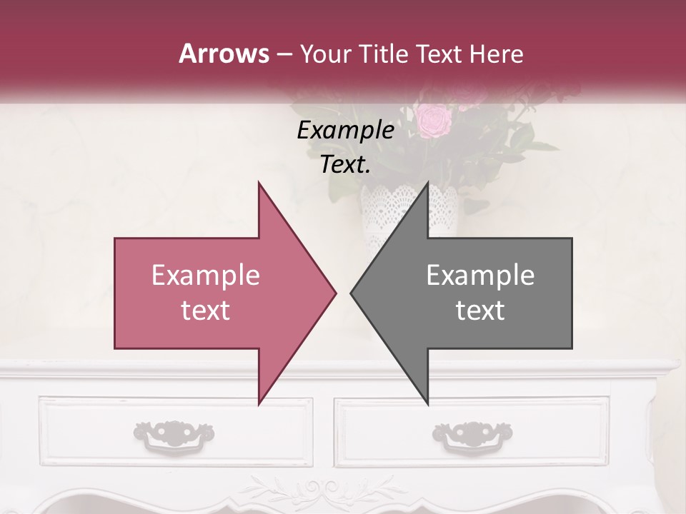 A Vase With Pink Flowers On A White Table PowerPoint Template