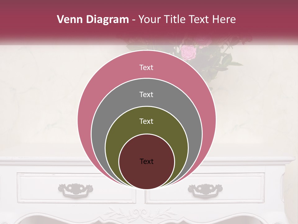 A Vase With Pink Flowers On A White Table PowerPoint Template