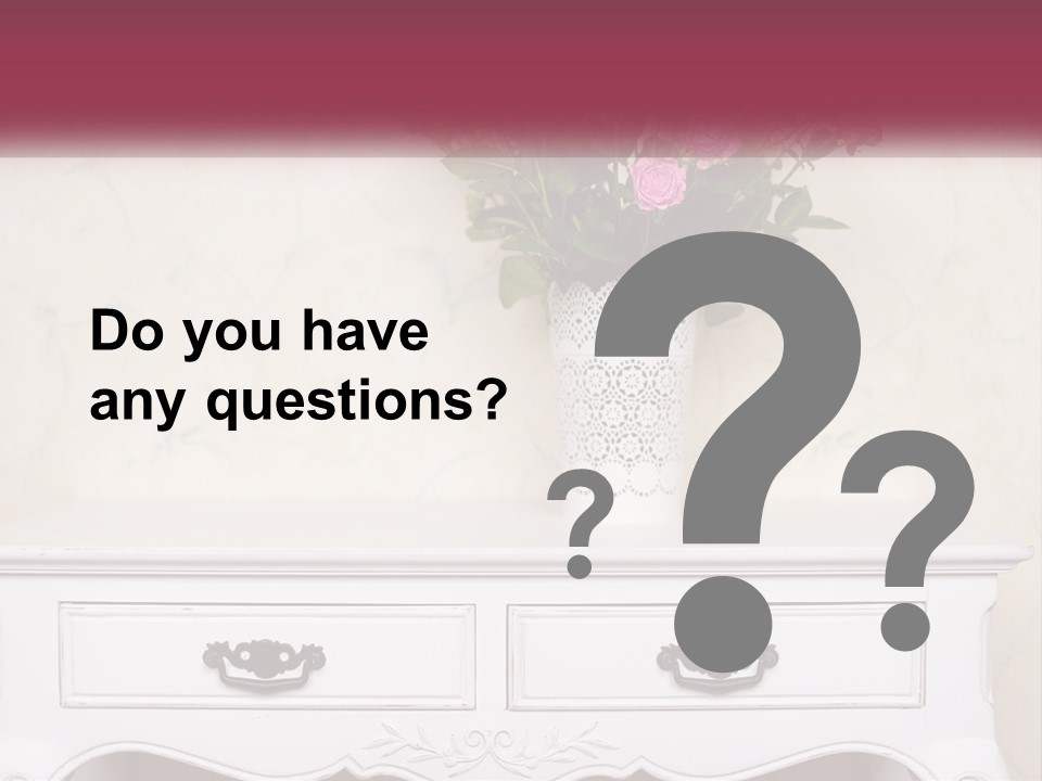 A Vase With Pink Flowers On A White Table PowerPoint Template