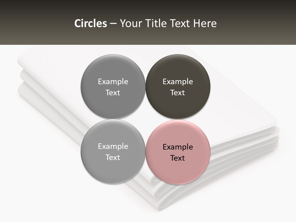 A Stack Of White Sheets On A White Background PowerPoint Template