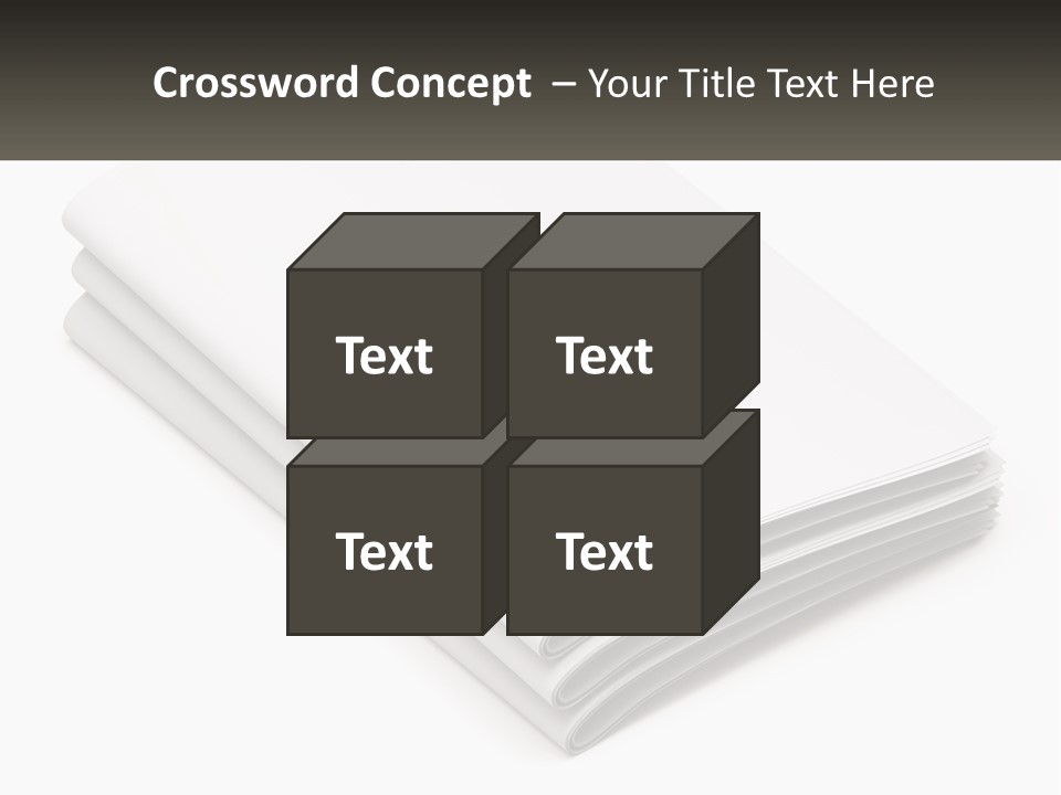 A Stack Of White Sheets On A White Background PowerPoint Template