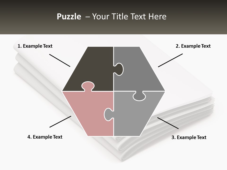 A Stack Of White Sheets On A White Background PowerPoint Template