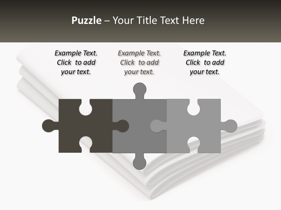 A Stack Of White Sheets On A White Background PowerPoint Template