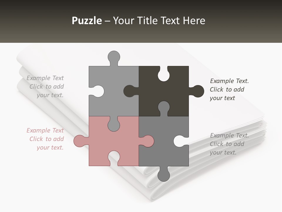 A Stack Of White Sheets On A White Background PowerPoint Template