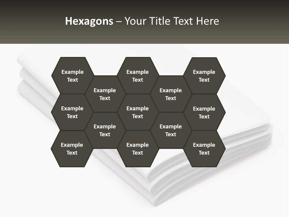 A Stack Of White Sheets On A White Background PowerPoint Template