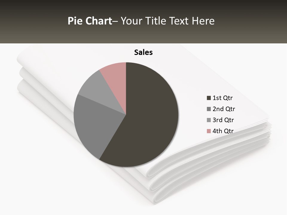 A Stack Of White Sheets On A White Background PowerPoint Template