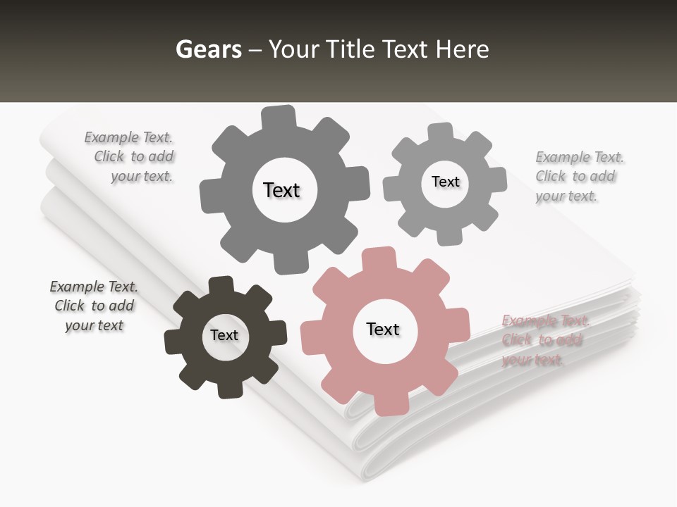 A Stack Of White Sheets On A White Background PowerPoint Template