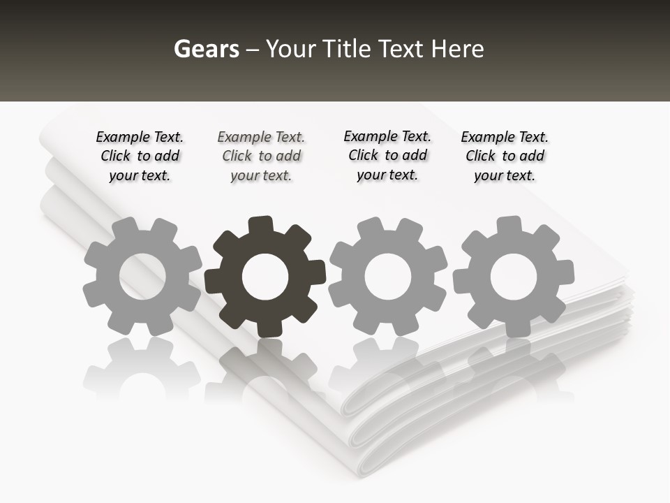 A Stack Of White Sheets On A White Background PowerPoint Template