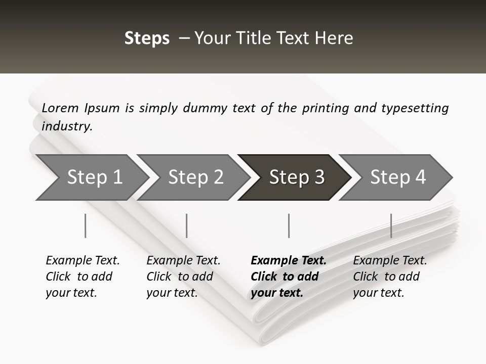 A Stack Of White Sheets On A White Background PowerPoint Template