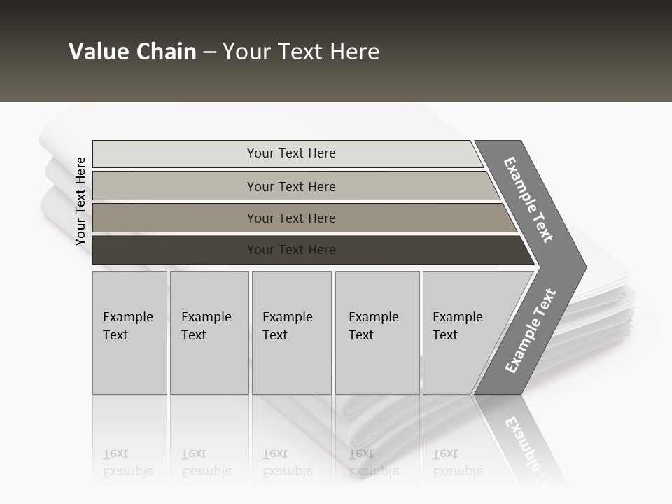 A Stack Of White Sheets On A White Background PowerPoint Template