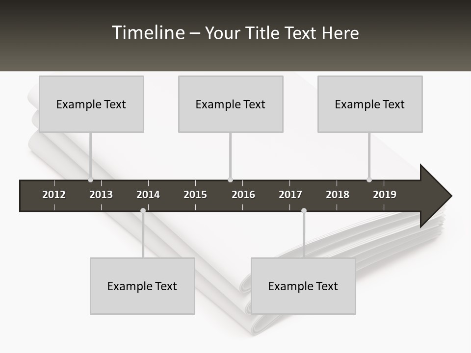 A Stack Of White Sheets On A White Background PowerPoint Template