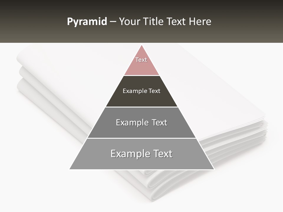 A Stack Of White Sheets On A White Background PowerPoint Template