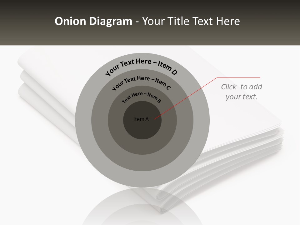 A Stack Of White Sheets On A White Background PowerPoint Template