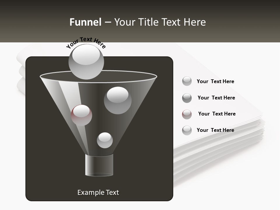 A Stack Of White Sheets On A White Background PowerPoint Template