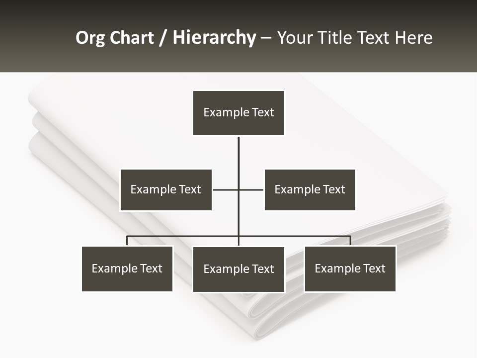A Stack Of White Sheets On A White Background PowerPoint Template