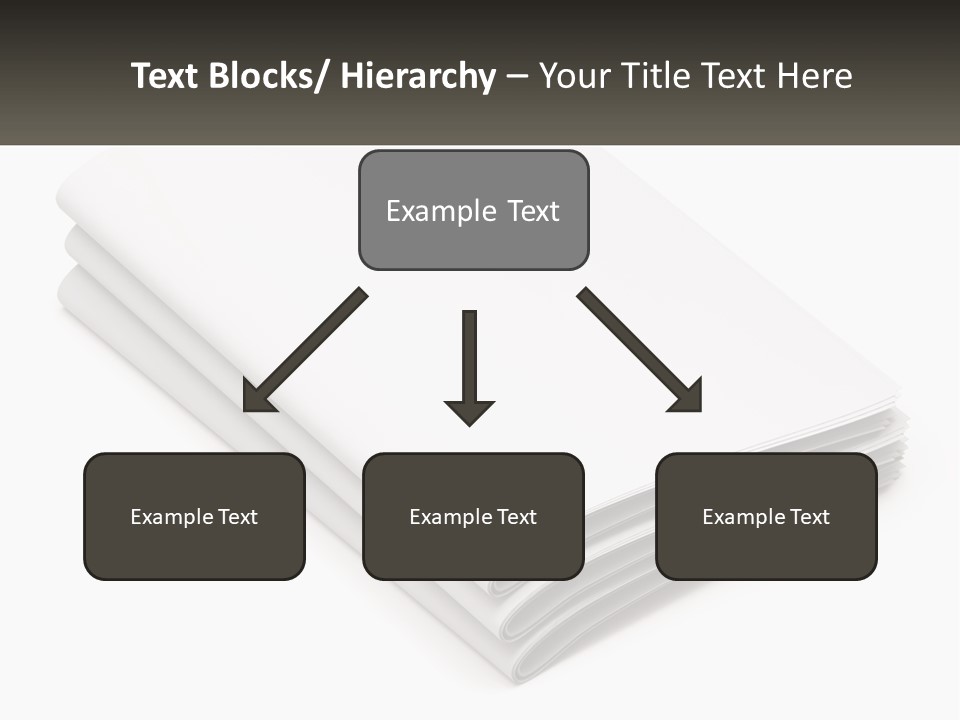 A Stack Of White Sheets On A White Background PowerPoint Template