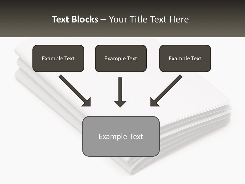 A Stack Of White Sheets On A White Background PowerPoint Template