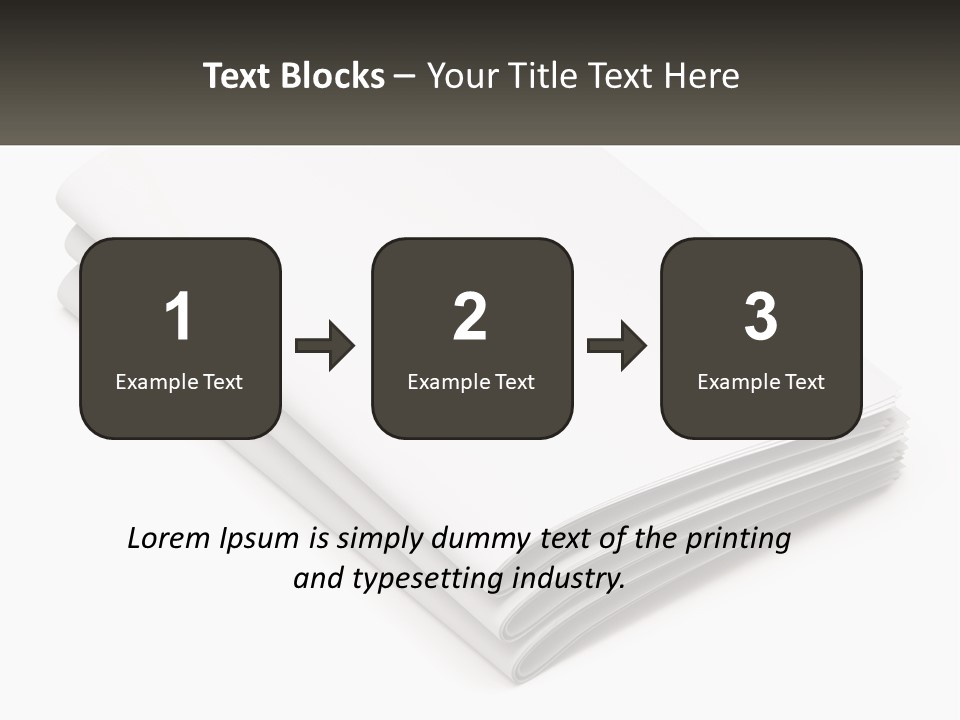A Stack Of White Sheets On A White Background PowerPoint Template