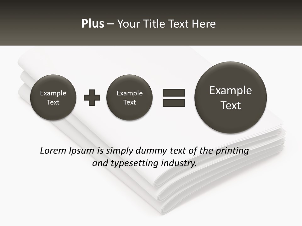 A Stack Of White Sheets On A White Background PowerPoint Template