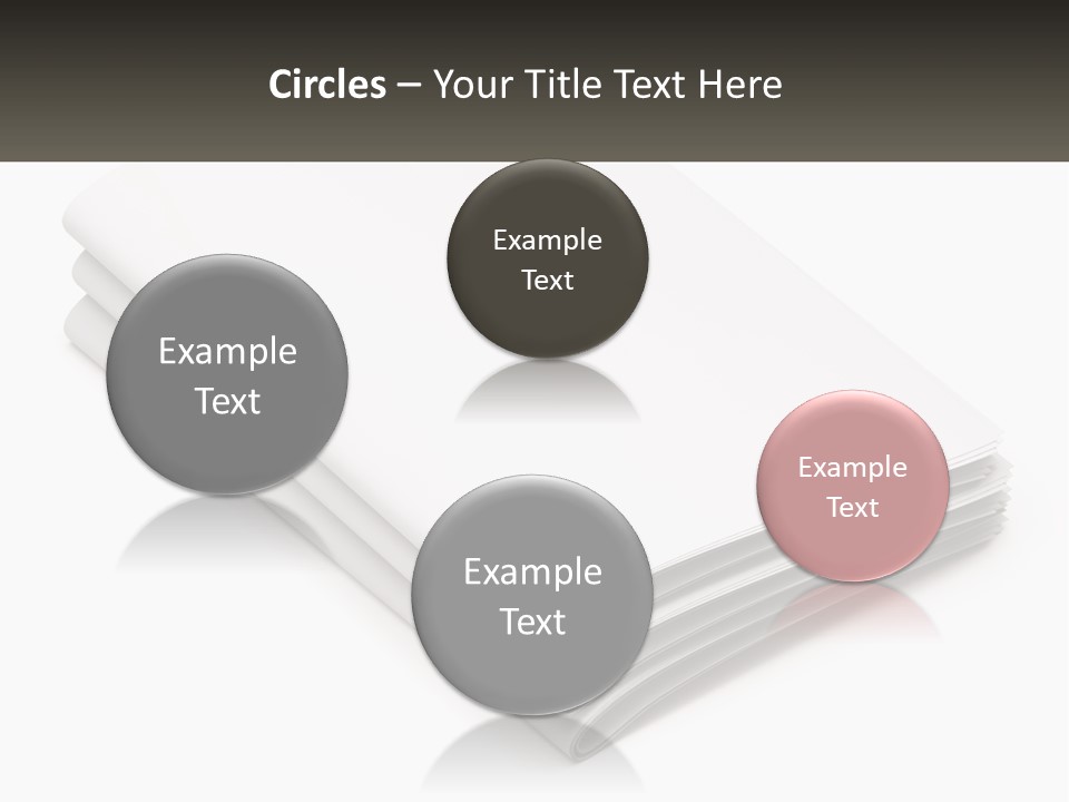 A Stack Of White Sheets On A White Background PowerPoint Template