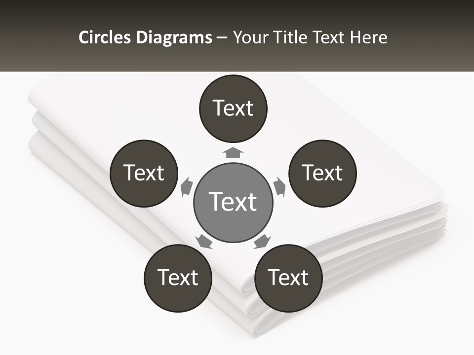 A Stack Of White Sheets On A White Background PowerPoint Template