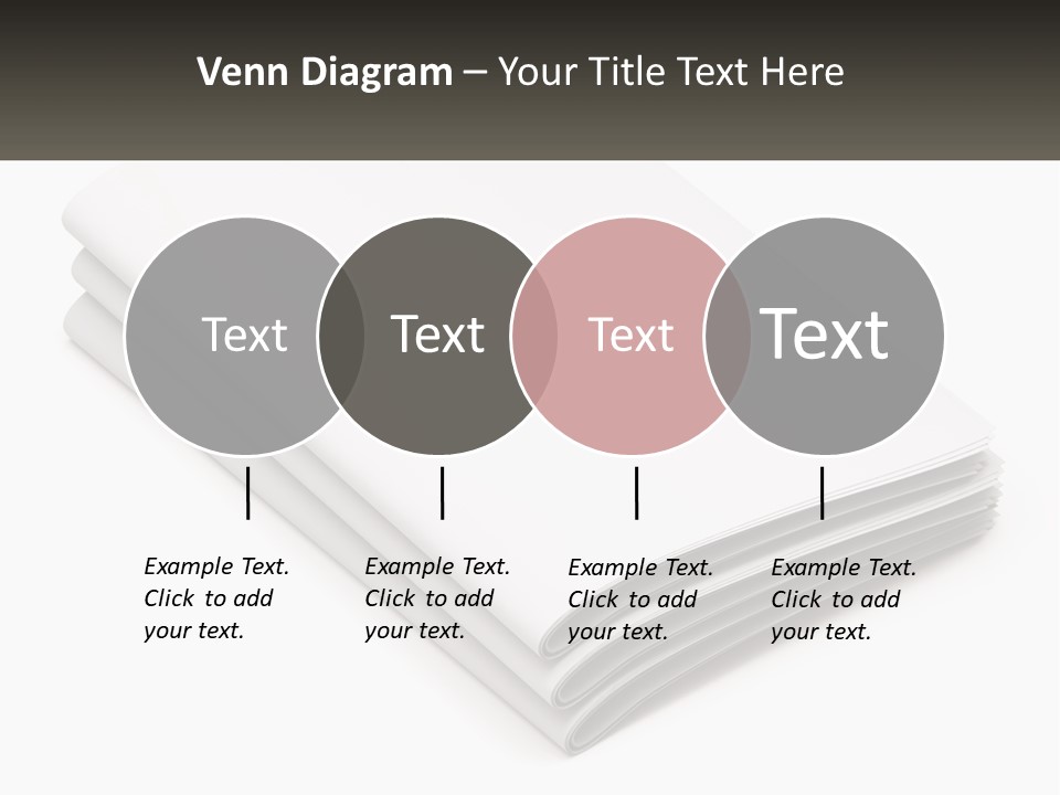 A Stack Of White Sheets On A White Background PowerPoint Template