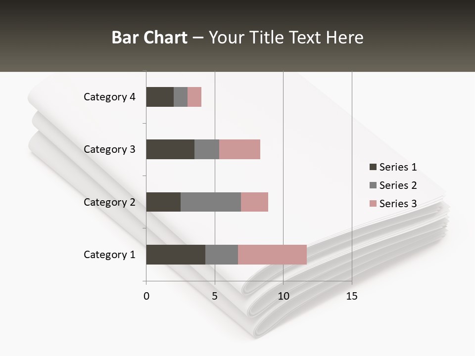 A Stack Of White Sheets On A White Background PowerPoint Template