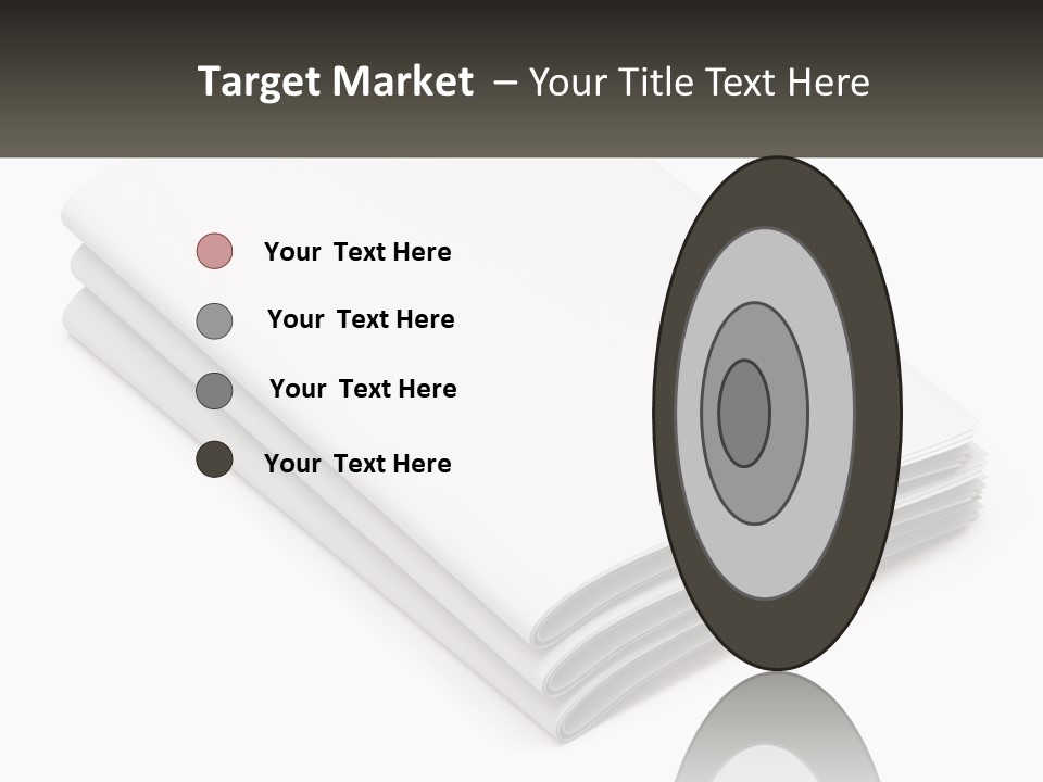 A Stack Of White Sheets On A White Background PowerPoint Template