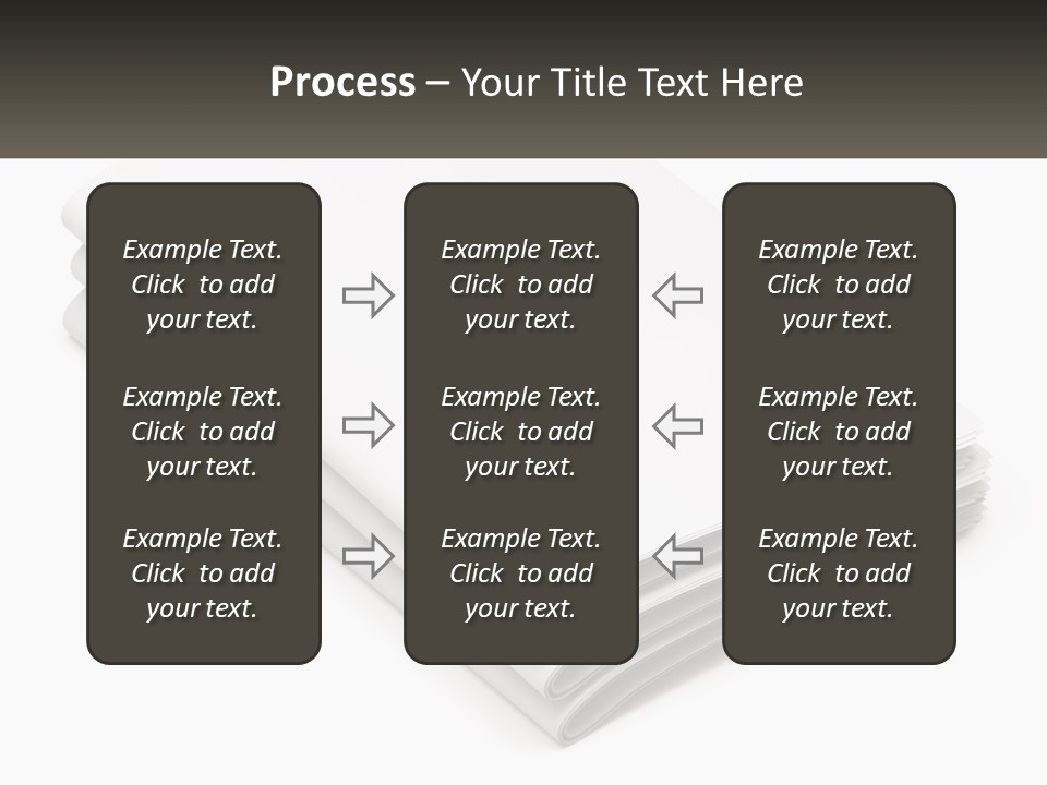 A Stack Of White Sheets On A White Background PowerPoint Template