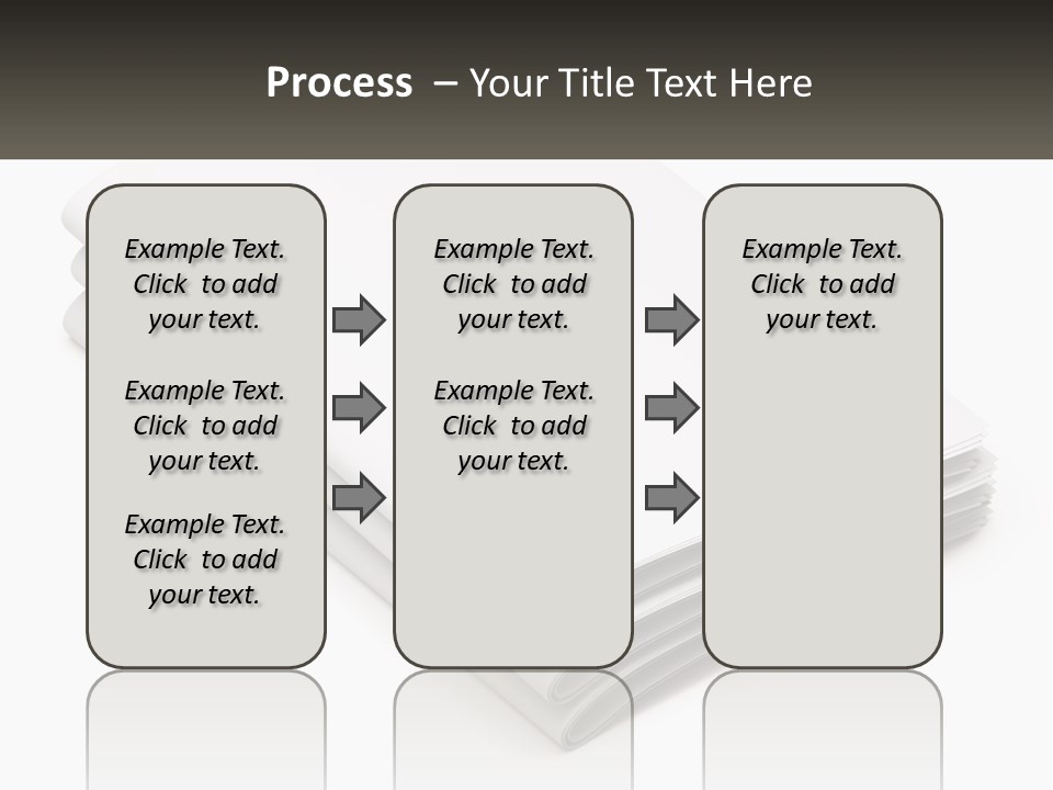 A Stack Of White Sheets On A White Background PowerPoint Template