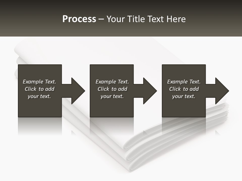 A Stack Of White Sheets On A White Background PowerPoint Template
