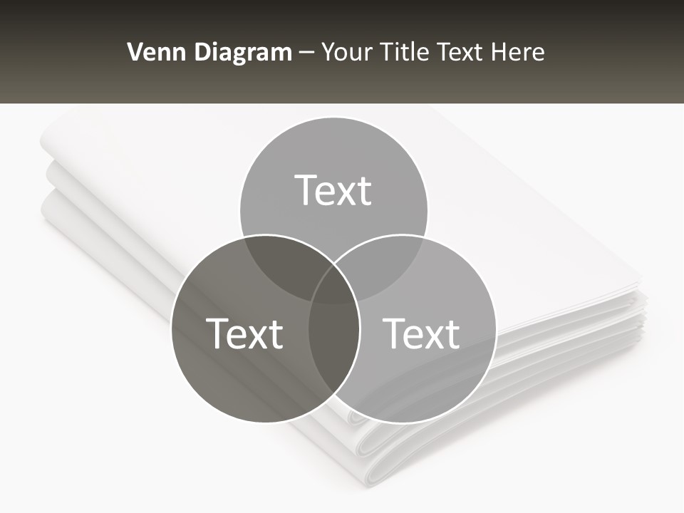 A Stack Of White Sheets On A White Background PowerPoint Template
