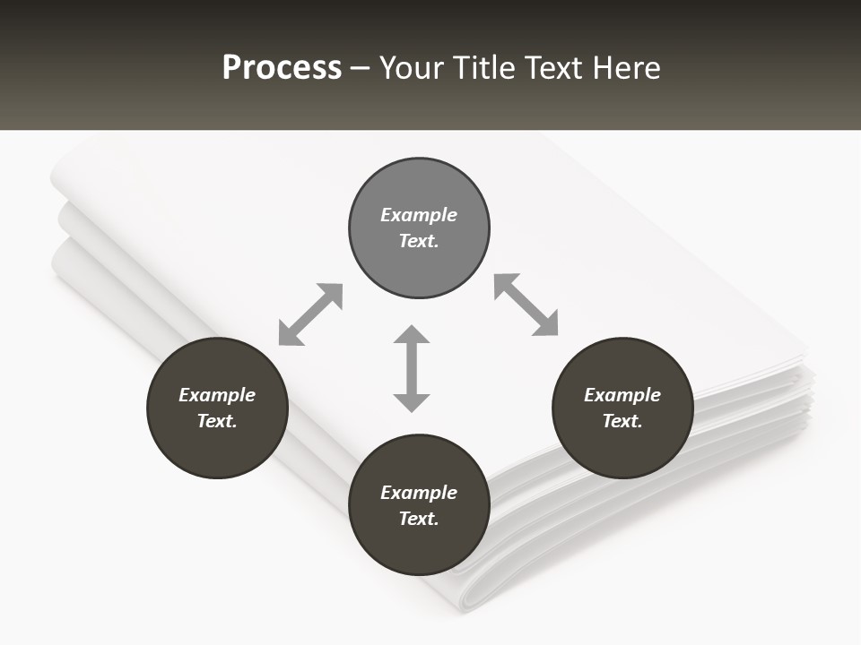 A Stack Of White Sheets On A White Background PowerPoint Template