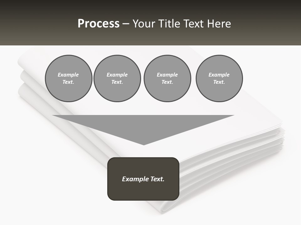 A Stack Of White Sheets On A White Background PowerPoint Template